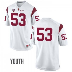 Youth USC Trojans #53 Kevin Scott White No Name Football Jersey 720674-331