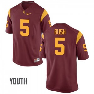 Youth USC Trojans #5 Reggie Bush Cardinal NCAA Jersey 604383-540