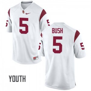 Youth USC #5 Reggie Bush White NCAA Jerseys 932395-345