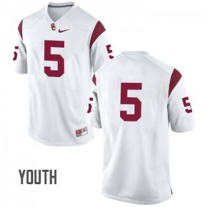 Youth USC #5 Reggie Bush White No Name College Jersey 705926-780
