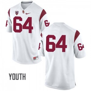 Youth USC #64 Richie Wenzel White No Name Embroidery Jersey 469447-512