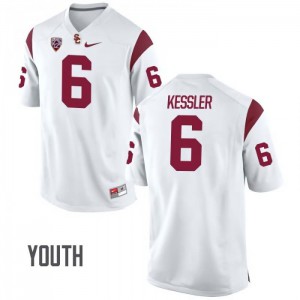 Youth Trojans #6 Cody Kessler White High School Jersey 935245-670