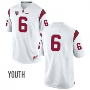 Youth USC #6 Cody Kessler White No Name NCAA Jerseys 310053-913