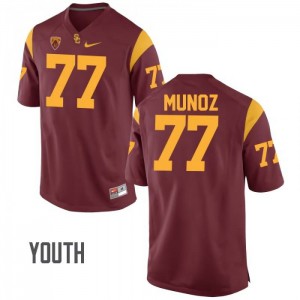 Youth Trojans #77 Anthony Munoz Cardinal Official Jersey 486393-209