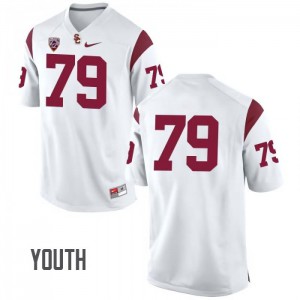 Youth USC #79 Connor Rossow White No Name Official Jerseys 437029-963
