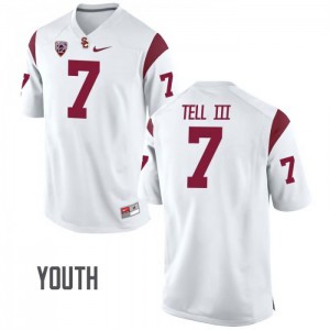 Youth USC #7 Marvell Tell III White Alumni Jersey 779593-343