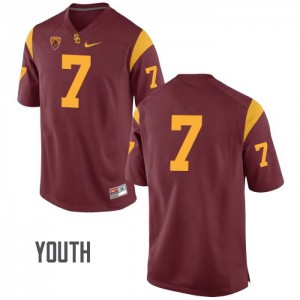 Youth USC #7 Marvell Tell III Cardinal No Name College Jerseys 131042-555