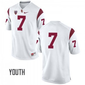 Youth USC Trojans #7 Marvell Tell III White No Name Player Jerseys 718682-445