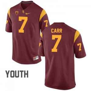 Youth USC Trojans #7 Stephen Carr Cardinal Football Jersey 577630-587