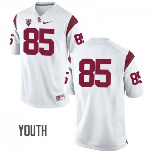 Youth Trojans #85 Jackson Boyer White No Name Player Jersey 908388-289