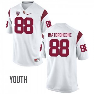 Youth Trojans #88 Daniel Imatorbhebhe White High School Jerseys 437018-592